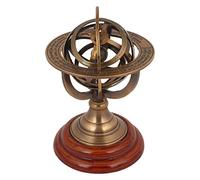 Artshai Espectáculo de esfera de Astrolabe, hecho de latón y base de madera