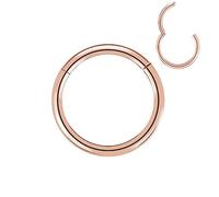 Artskin Anillo nasal de titanio para nariz para mujeres y hombres 20G 18G 16G Septum Tragus Concha aretes de botón para labios Plata/Oro/Negro/Rosa/Rosé 6 mm/7 mm/8 mm/9 mm/10 mm, 18 Gauge 9mm