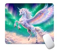 artslion Alfombrilla decorativa para ratón, 24 x 20 cm, superficie lisa y base de goma antideslizante para oficina, hogar y juegos, patrones de caballos