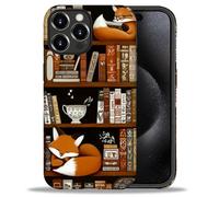 artslion Funda para iPhone 15 Pro 6,1 Pulgadas, Funda Protectora para teléfono a Prueba de Golpes Librería Fuchs Funda Protectora anticaídas