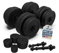 ArtSport set de mancuernas 2x 20/30/40 kg - Set de mancuernas con 2 mancuernas, discos de pesas y 4 cierres de estrella