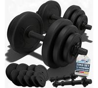 ArtSport set de mancuernas 2x 20/30/40 kg - Set de mancuernas con 2 mancuernas, discos de pesas y 4 cierres de estrella