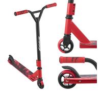 ArtSport Stunt Scooter Red Smoke - Patinete para niños y adolescentes, manillar de 360 °, ruedas de aluminio de 100 mm, ruedas para niños, color rojo y negro