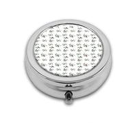 Artsy Paintings of Anemone Flowers with Leaves Custom Round SilverBox Pocket 2.1" - 3 Compartimentos Box/Pastillero Bolsillo