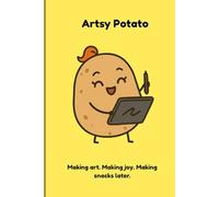 Artsy Potato | 6" x 9" | Cute Aesthetic Notebook for Teens & Adults | From The Potato Diaries Collection