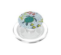 Artsy Sea Turtle Sealife Mosaico de Peces subacuáticos PopSockets PopGrip para MagSafe