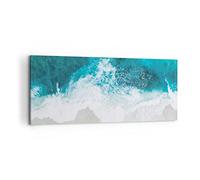 ARTTOR Cuadro Decorativo 100x40cm Moderno Panorámico Paisajes Marino - 4686 | Aviación Fotografía Playa Cuadro sobre Lienzo Arte mural Decoración del Hogar Salón Dormitorio Oficina Cuadros de Pared