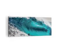 ARTTOR Cuadro Decorativo 100x40cm Moderno Panorámico Personas Marino - 4351