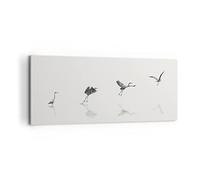 ARTTOR Cuadro Decorativo 100x40cm Panorámico Blanco y Negro Animales - 5096