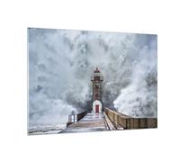 ARTTOR Cuadro Decorativo 100x70cm Moderno Horizontal Paisajes Marino - 5003
