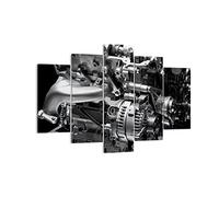 ARTTOR Cuadro Decorativo 150x100cm Moderno Tríptico Coches - 1395 | Motor Modos Construcción Cuadro sobre Lienzo Grande Arte mural Decoración del Hogar Salón Dormitorio Oficina Cuadros de Pared