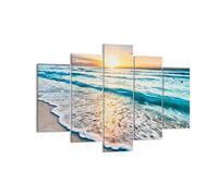 ARTTOR Cuadro Decorativo 150x100cm Moderno Tríptico Paisajes Marino - 3621 | Mar Ola Playa Cuadro sobre Lienzo Grande Arte mural Decoración del Hogar Salón Dormitorio Cocina Oficina Cuadros de Pared