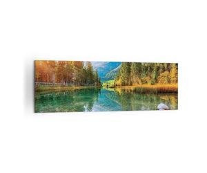 ARTTOR Cuadro Decorativo 160x50cm Moderno Panorámico Paisajes Bosque - 4456 | Paisaje montañas Amanecer Cuadro sobre Lienzo Grande Arte mural Decoración del Hogar Salón Dormitorio Cuadros de Pared
