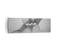 ARTTOR Cuadro Decorativo 160x50cm Moderno Panorámico Personas - 4967 | Beso Amar Pareja Cuadro sobre Lienzo Grande Arte mural Decoración del Hogar Salón Dormitorio Cocina Oficina Cuadros de Pared