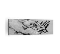 ARTTOR Cuadro Decorativo 160x50cm Panorámico Blanco y Negro Personas - 4566