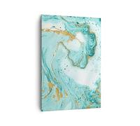 ARTTOR Cuadro Decorativo 70x100 cm Moderno Vertical Abstracto Pastel - 2937 | Agua Abstracción Moderno Cuadro sobre Lienzo Grande Arte mural Decoración del Hogar Salón Dormitorio Cocina Cuadros de Pared