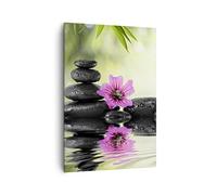 ARTTOR Cuadro Decorativo 70x100 cm Moderno Vertical Botánica Flores - 2555 | Asia Cultura Japón Cuadro sobre Lienzo Grande Arte mural Decoración del Hogar Salón Dormitorio Cocina Cuadros de Pared