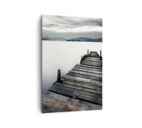 ARTTOR Cuadro Decorativo 70x100 cm Moderno Vertical Paisajes - 0487 | Isla Vacaciones Mar Cuadro sobre Lienzo Grande Arte mural Decoración del Hogar Salón Dormitorio Cocina Cuadros de Pared