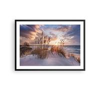 ARTTOR Cuadro Póster 70x50 cm Marco Negro Paisajes Marino - 4710 - P2B