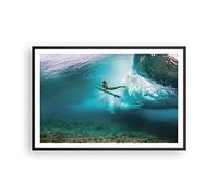 ARTTOR Cuadro Póster 91x61 cm Marco Negro Paisajes Marino - 4898 - P2B