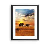 ARTTOR Cuadro Póster Marco Negro 30x40 cm Paisajes Naturaleza - 3150 - P2B