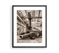 ARTTOR Cuadro Póster Marco Negro 40x50 cm Arquitectura Coches - 4918 - P2B | Fórmula 1 Carrera Moderno Vertical Cuadros de Pared Decoración Cuadro Decorativo Salón Dormitorio Cocina Lámina ARTTOR