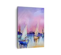 ARTTOR Cuadro sobre Lienzo 50x70 cm Moderno Vertical Marino Arte - 4099