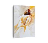 ARTTOR Cuadro sobre Lienzo 50x70 cm Moderno Vertical Personas Arte - 3168 | Personaje Amistad Amar Cuadro Decorativo Arte mural Decoración del Hogar Salón Dormitorio Cocina Cuadros de Pared