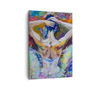 ARTTOR Cuadro sobre Lienzo 50x70 cm Moderno Vertical Personas Arte - 3503 | Ballet Bailarín Bailar Cuadro Decorativo Arte mural Decoración del Hogar Salón Dormitorio Cocina Cuadros de Pared