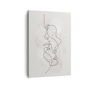 ARTTOR Cuadro sobre Lienzo 50x70 cm Moderno Vertical Personas Arte - 4629