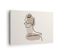 ARTTOR Cuadro sobre Lienzo 70x50cm Moderno Horizontal Personas Arte - 4728