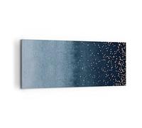 ARTTOR Cuadros Decoracion Salon azul dorado fondo Lienzos decorativos 120x50cm Cuadro Sobre Lienzo Moderno Dormitorio Cocina Cuadros Pared Imágenes Wall Art Prints Decor Canvas Grande AB120x50-5094