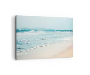 ARTTOR Cuadros Decoracion Salon Borde Ola Agua Lienzos decorativos 120x80cm Cuadro Sobre Lienzo Moderno Dormitorio Cocina Cuadros Pared Imágenes Wall Art Prints Decor Canvas Grande XXL AA120x80-5084