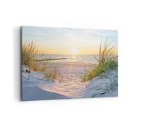 ARTTOR Cuadros Decoracion Salon duna playa mar Lienzos decorativos 120x80cm Cuadro Sobre Lienzo Moderno Dormitorio Cocina Cuadros Pared Imágenes Wall Art Prints Decor Canvas Grande XXL AA120x80-3989