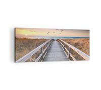 ARTTOR Cuadros Decoracion Salon entrada en la playa Lienzos decorativos 120x50cm Cuadro Sobre Lienzo Moderno Dormitorio Cocina Cuadros Pared Imágenes Wall Art Prints Decor Canvas Grande AB120x50-4647