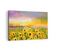 ARTTOR Cuadros Decoracion Salon girasoles flor Lienzos decorativos 120x80cm Cuadro Sobre Lienzo Moderno Dormitorio Cocina Cuadros Pared Imágenes Wall Art Prints Decor Canvas Grande XXL AA120x80-3775