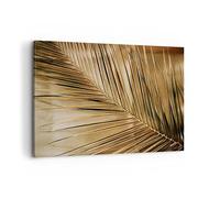 ARTTOR Cuadros Decoracion Salon Hoja Oro Planta Lienzos decorativos 120x80cm Cuadro Sobre Lienzo Moderno Dormitorio Cocina Cuadros Pared Imágenes Wall Art Prints Decor Canvas Grande XXL AA120x80-5041
