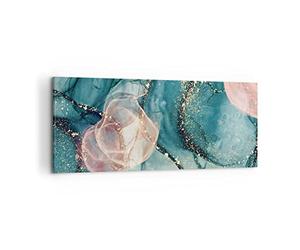 ARTTOR Cuadros Decoracion Salon Líquido Oro Rosa Lienzos decorativos 120x50cm Cuadro Sobre Lienzo Moderno Dormitorio Cocina Cuadros Pared Imágenes Wall Art Prints Decor Canvas Grande AB120x50-4817