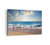 ARTTOR Cuadros Decoracion Salon mar orilla agua Lienzos decorativos 120x80cm Cuadro Sobre Lienzo Moderno Dormitorio Cocina Cuadros Pared Imágenes Wall Art Prints Decor Canvas Grande XXL AA120x80-3551