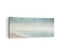 ARTTOR Cuadros Decoracion Salon Mar Playa Caminar Lienzos decorativos 120x50cm Cuadro Sobre Lienzo Moderno Dormitorio Cocina Cuadros Pared Imágenes Wall Art Prints Decor Canvas Grande AB120x50-5931