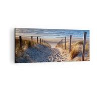 ARTTOR Cuadros Decoracion Salon mar playa duna Lienzos decorativos 120x50cm Cuadro Sobre Lienzo Moderno Dormitorio Cocina Cuadros Pared Imágenes Wall Art Prints Decor Canvas Grande AB120x50-3612