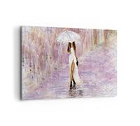 ARTTOR Cuadros Decoracion Salon mujer paraguas Lienzos decorativos 120x80cm Cuadro Sobre Lienzo Moderno Dormitorio Cocina Cuadros Pared Imágenes Wall Art Prints Decor Canvas Grande XXL AA120x80-3822