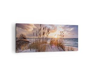 ARTTOR Cuadros Decoracion Salon Oeste En La Playa Lienzos decorativos 120x50cm Cuadro Sobre Lienzo Moderno Dormitorio Cocina Cuadros Pared Imágenes Wall Art Prints Decor Canvas Grande AB120x50-4710