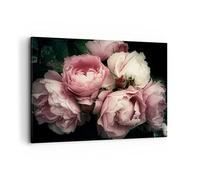 ARTTOR Cuadros Decoracion Salon peonía flor Lienzos decorativos 120x80cm Cuadro Sobre Lienzo Moderno Dormitorio Cocina Cuadros Pared Imágenes Wall Art Prints Decor Canvas Grande XXL AA120x80-3930