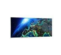 ARTTOR Decoracion Salon Noche espacio mundo vista Vidrios decorativos 120x50cm Cuadro Sobre Vidrio Moderno Cocina Cuadros Pared Impresiones Impresión en Cristal Wall Art Prints Grande GAB120x50-2816