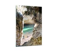 ARTTOR Decoracion Salon Playa Bahía Mar Vidrios decorativos 50x70cm Cuadro Sobre Vidrio Moderno Dormitorio Cocina Cuadros Pared Impresiones Impresión en Cristal Wall Art Prints Decor GPA50x70-6074