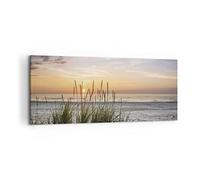 ARTTOR Lienzo Decorativo 120x50cm Moderno Panorámico Paisajes Marino - 4201 | Oeste Sol Playa Cuadro sobre Lienzo Grande Arte mural Decoración del Hogar Salón Dormitorio Cocina Oficina Cuadros de Pared