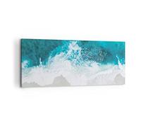 ARTTOR Lienzo Decorativo 120x50cm Moderno Panorámico Paisajes Marino - 4686 | Aviación Fotografía Playa Cuadro sobre Lienzo Grande Arte mural Decoración del Hogar Salón Dormitorio Cuadros de Pared