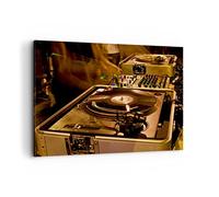 ARTTOR Lienzo Decorativo 120x80cm Moderno Horizontal Música Vintage - 0505