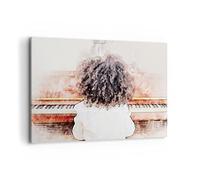 ARTTOR Lienzo Decorativo 120x80cm Moderno Horizontal Personas Música - 4702